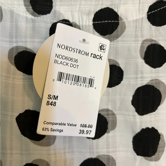 NWT Patrizia Luca Milano rayon/polyamide blend dot print oversized babydoll S/M - Picture 5 of 6